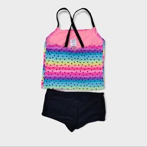 Colorful Two Piece tankini Swimsuit